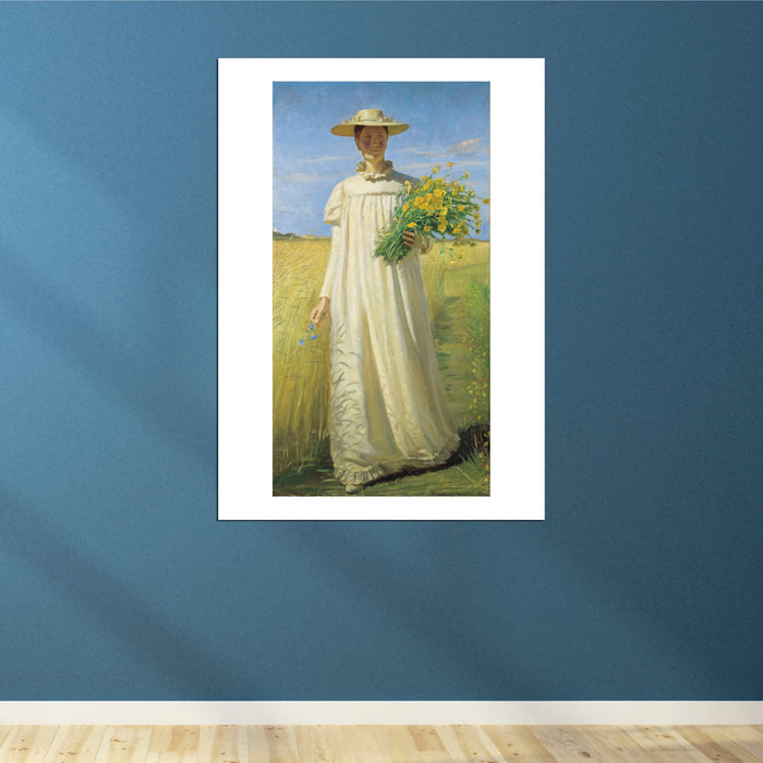 Michael Ancher - Anna Ancher returning from the field