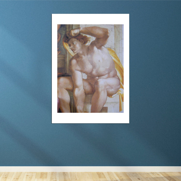 Michelangelo - Creation of man Ignudo1