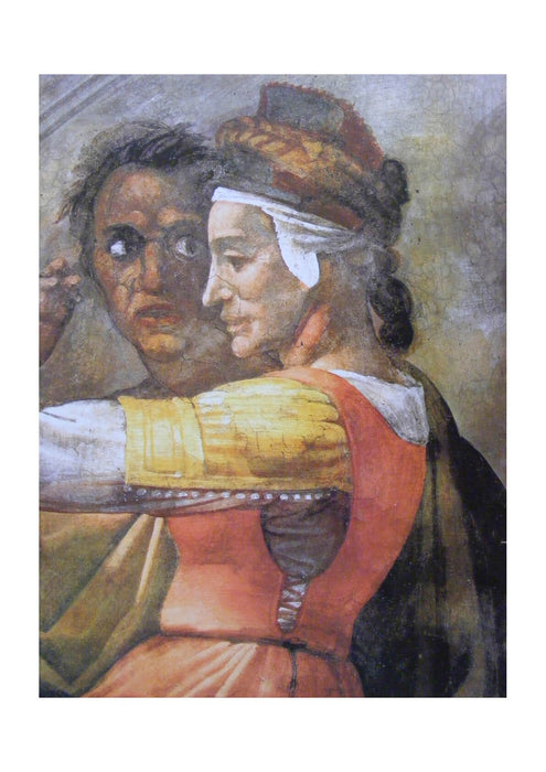Michelangelo - Eleazar and Mattan Detail Mattan with wife