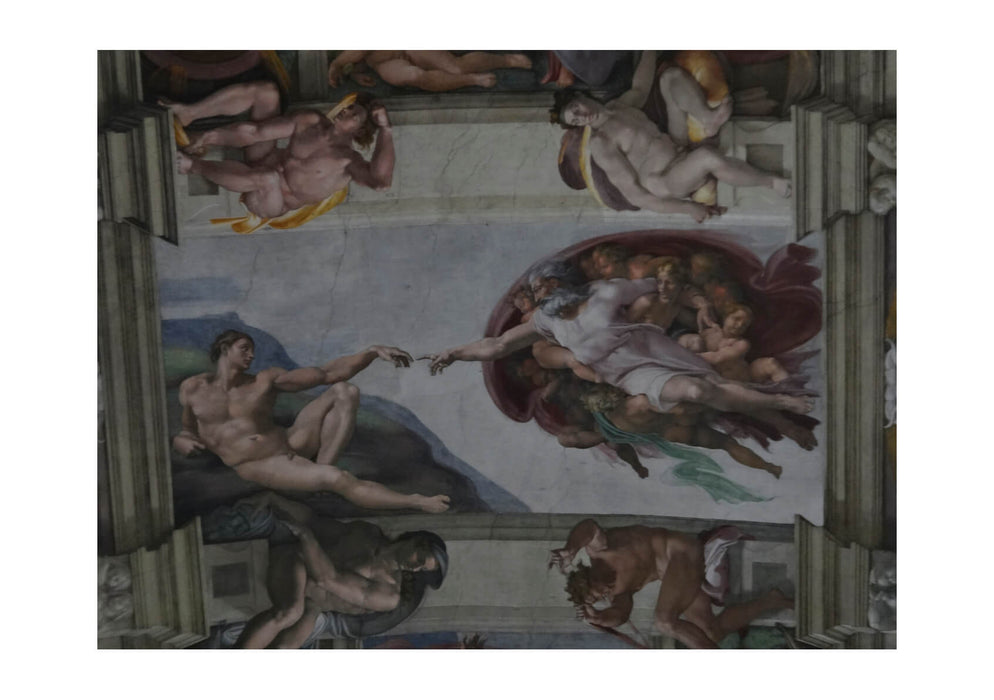 Michelangelo - The Creation of Adam Dark