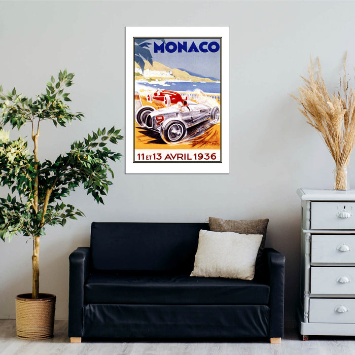 Monaco 1936 Racing Poster