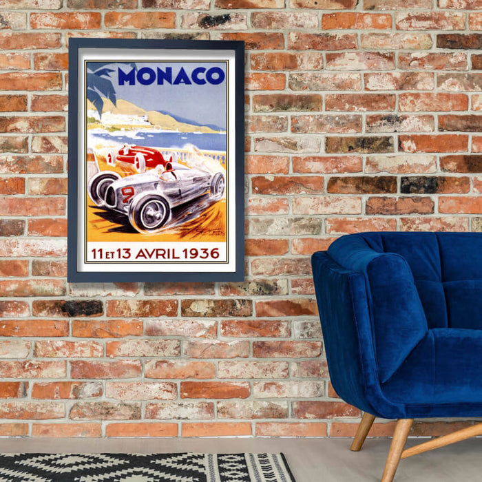 Monaco 1936 Racing Poster