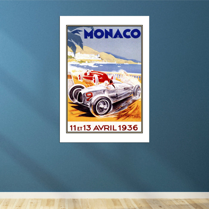 Monaco 1936 Racing Poster
