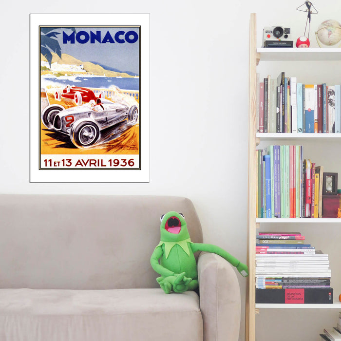 Monaco 1936 Racing Poster