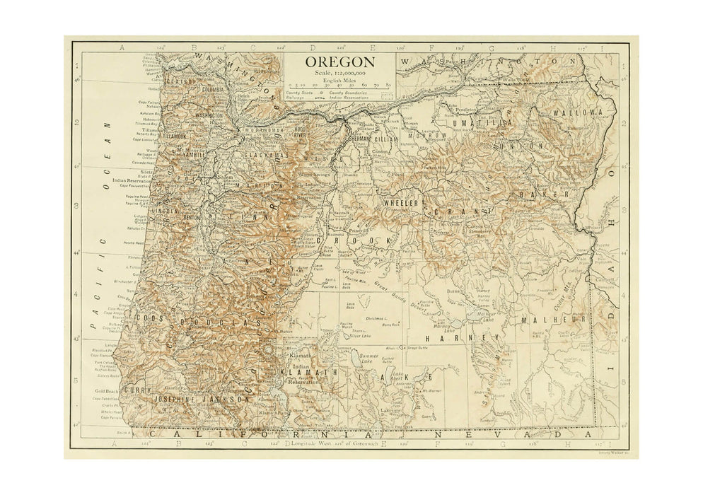 Oregon Map Britannica 1911