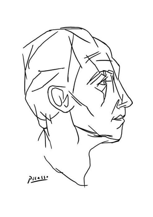 Pablo Picasso - Head Portrait Sketch