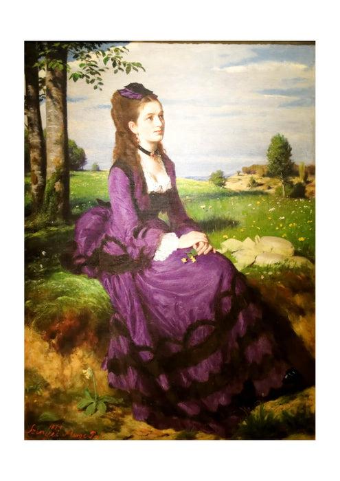 Pal Szinyei Merse - Women in a purple dress