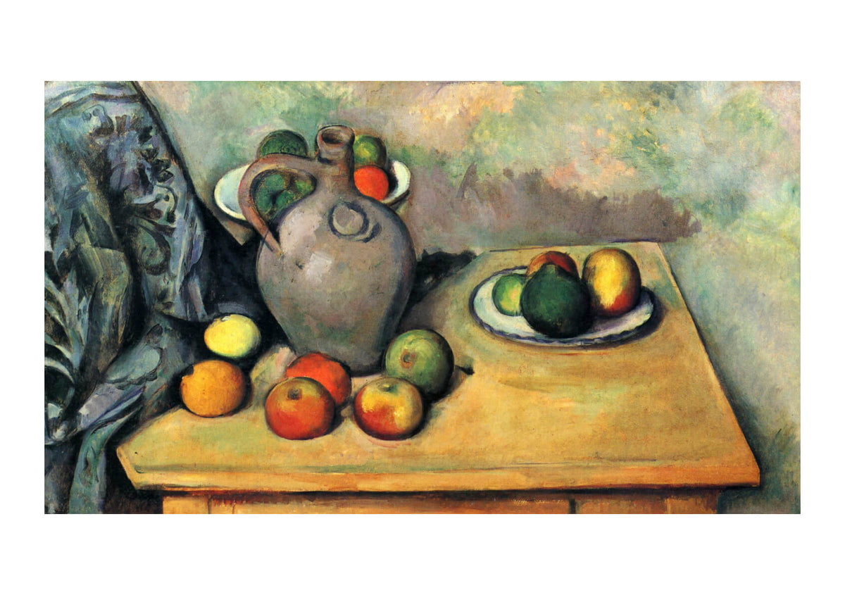 Still Life, Pitcher and Fruit on a Table by Cezanne - The Museum Outlet