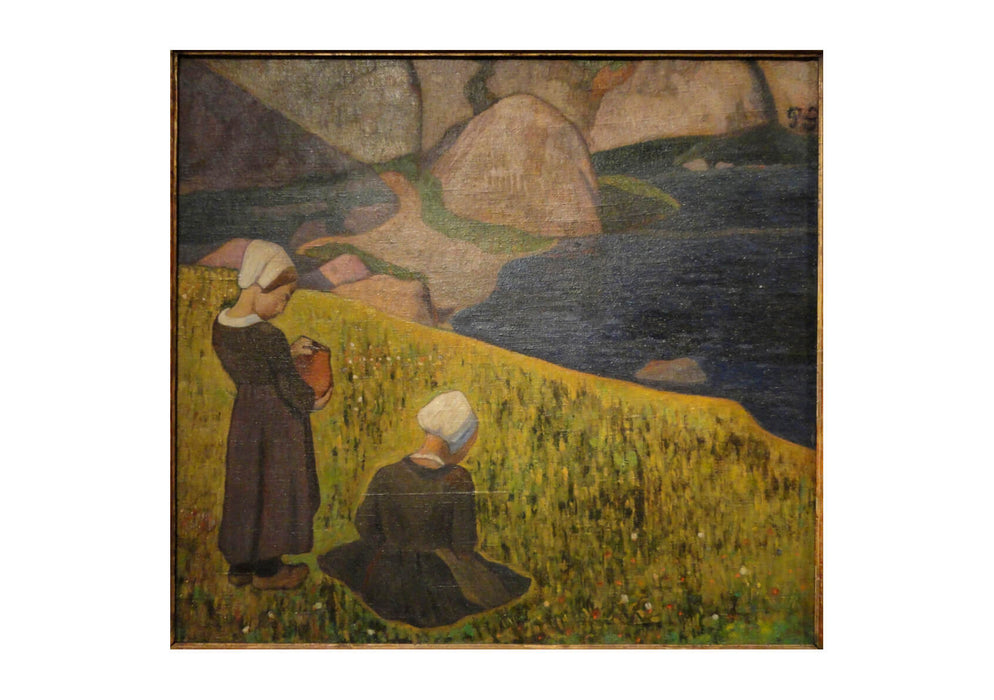 Paul Gauguin - Breton Women in a Seaside Field