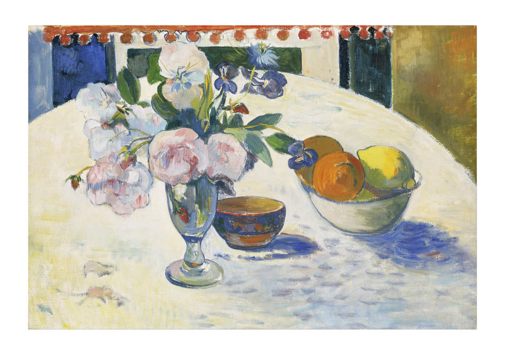 Paul Gauguin - Flowers and a Bowl of Fruit on a Table