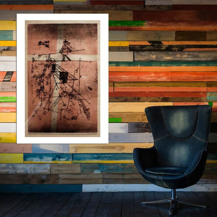 Paul Klee - acrobata sul filo sospeso 1923 litografia