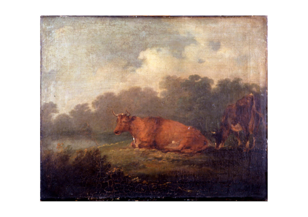 Peter Bourgeois - Landscape With Cattle A Cow Resting
