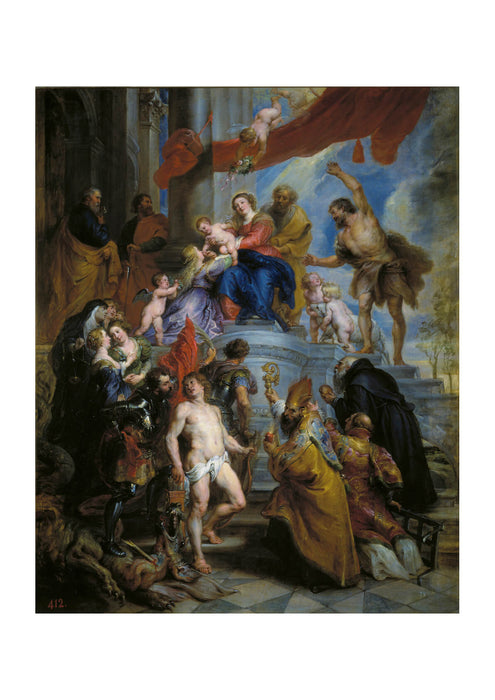 Peter Paul Rubens - La Sagrada Familia rodeada de santos 1630