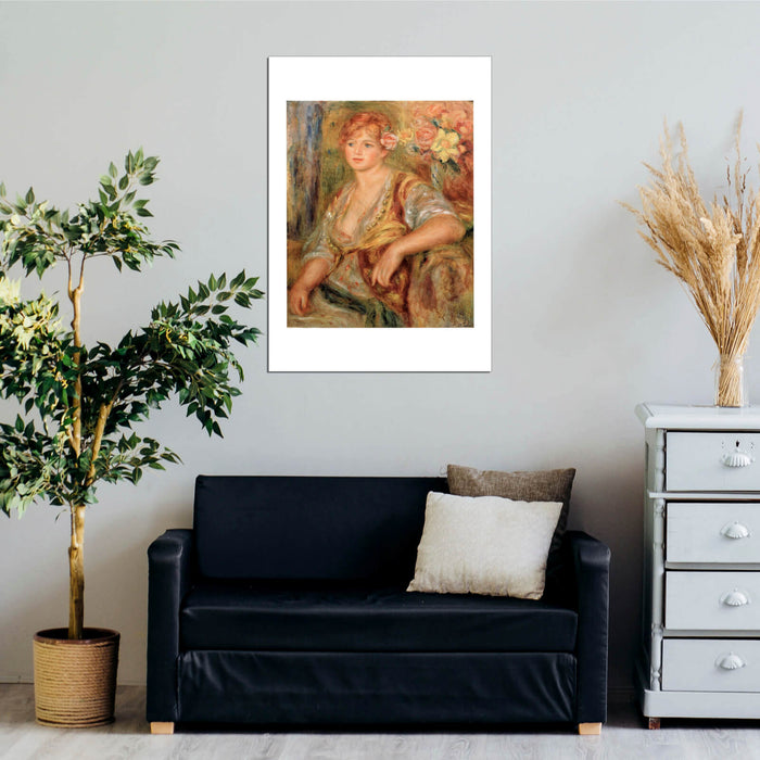 Pierre Auguste Renoir - Blonde Girl with a Rose Pierre