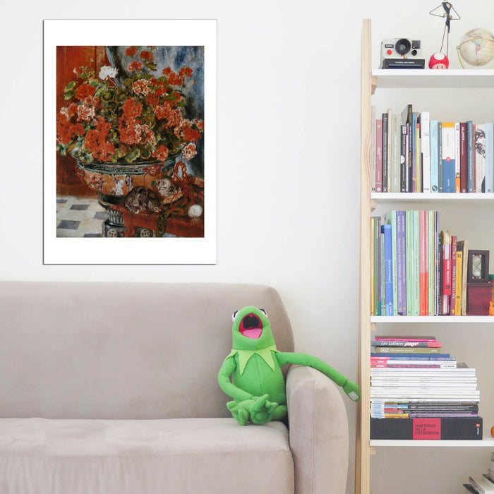Pierre Auguste Renoir - Fleurs et chats