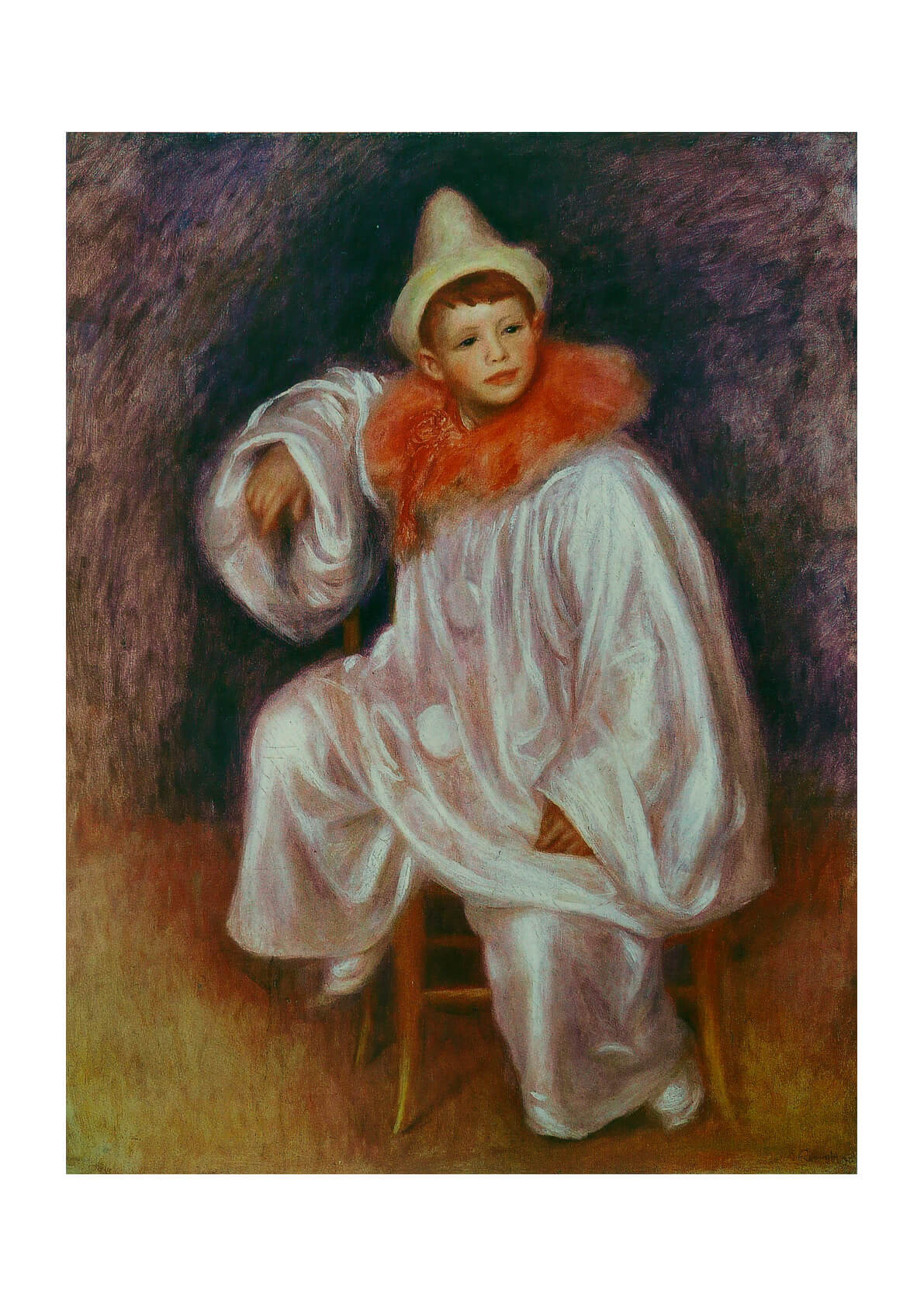 Pierre‑Auguste Renoir【白衣のピエロ】 The White Pierrot, between