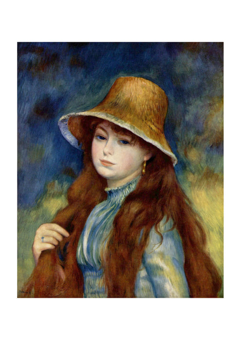 Pierre Auguste Renoir - Portrait of Girl in Hat