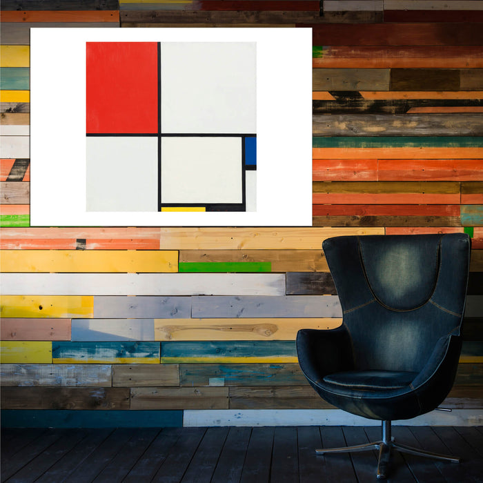 Piet Mondrian - Composition No III with red blue yellow and black