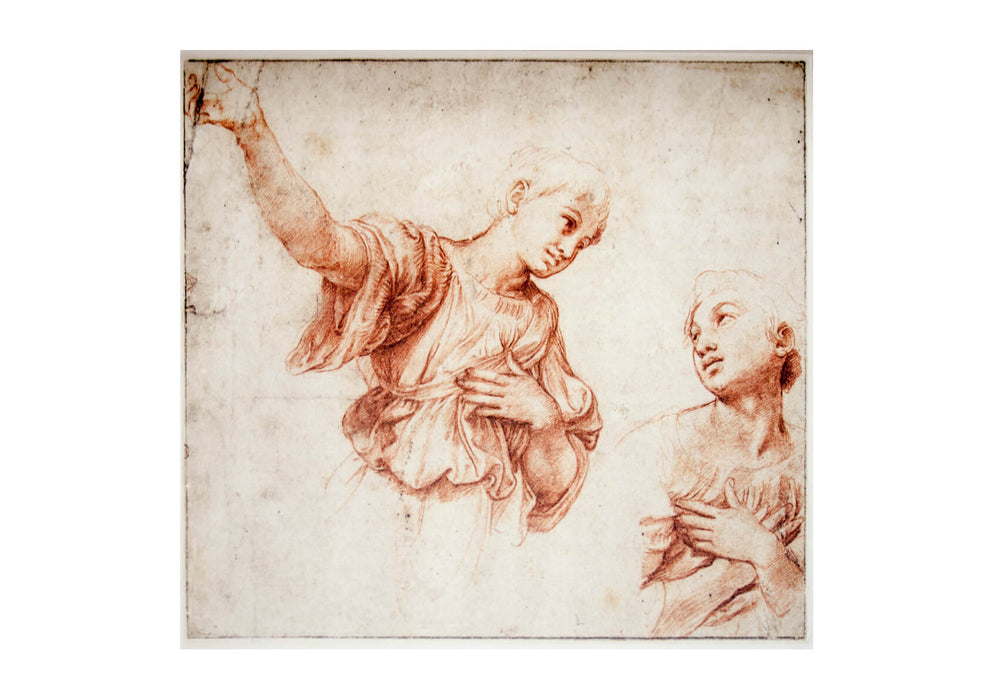 Raphael - Study for Two Angels