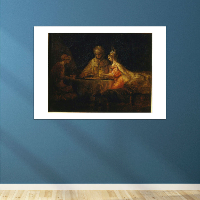 Rembrandt Harmenszoon van Rijn - Ahasuerus Haman and Esther