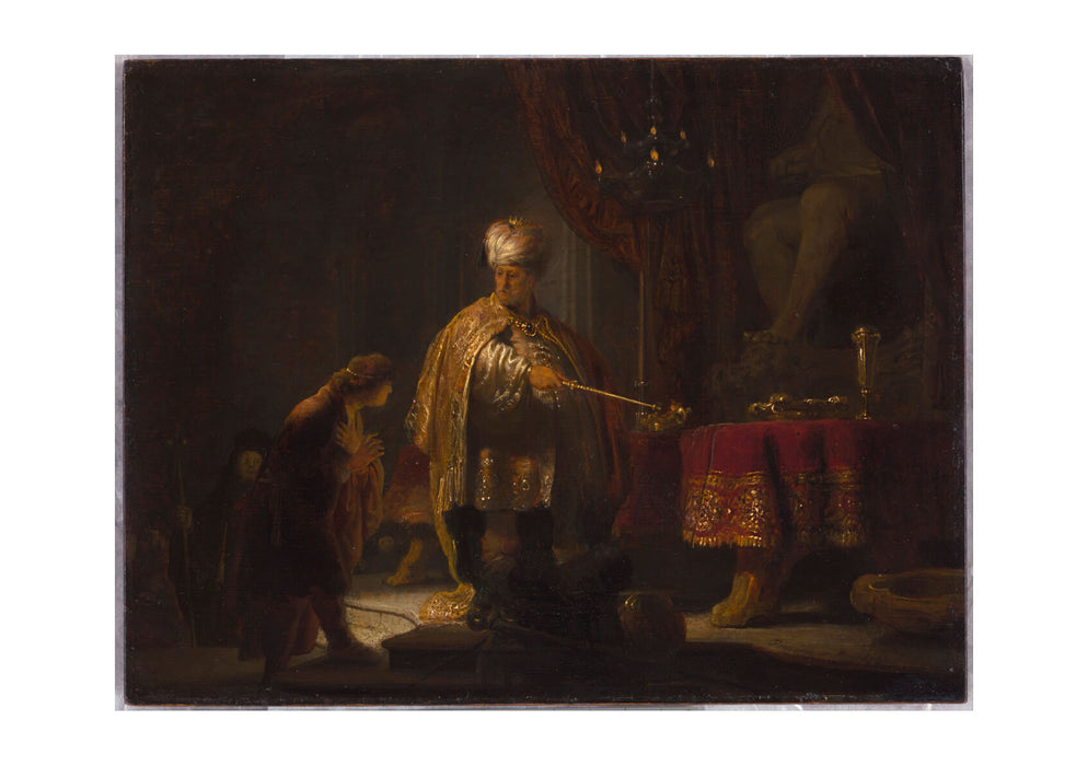Rembrandt Harmenszoon van Rijn - Daniel and Cyrus before the Idol Bel