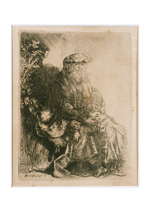 Rembrandt Harmenszoon van Rijn - Jacob Caressing Benjamin
