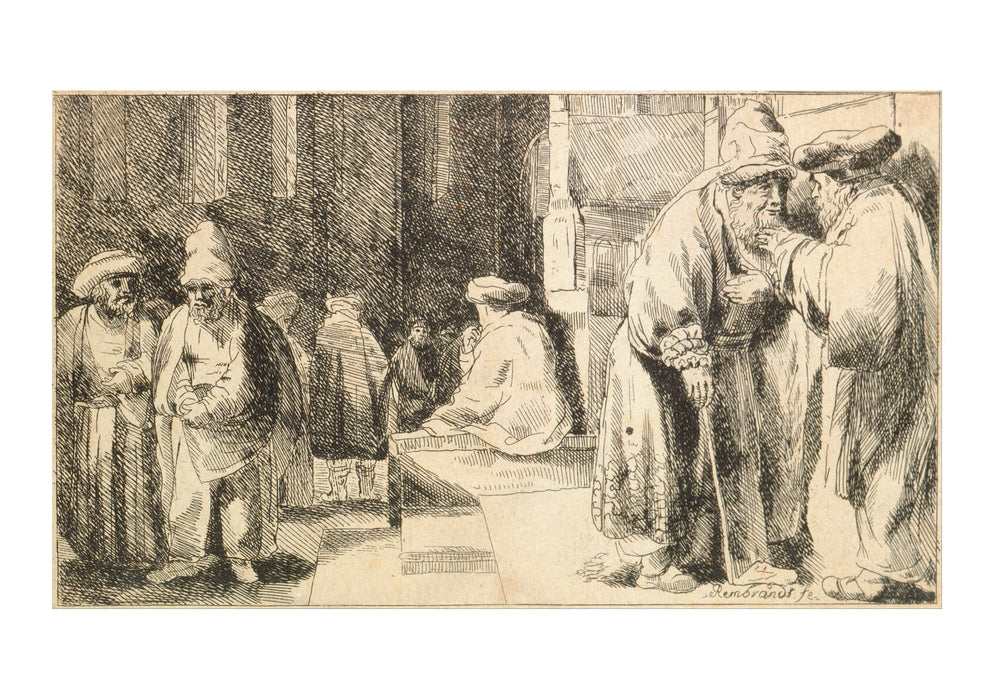 Rembrandt Harmenszoon van Rijn - Jews in the Synagogue