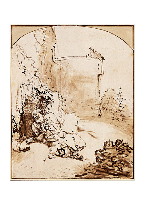 Rembrandt Harmenszoon van Rijn - Jonah before the Walls of Nineveh