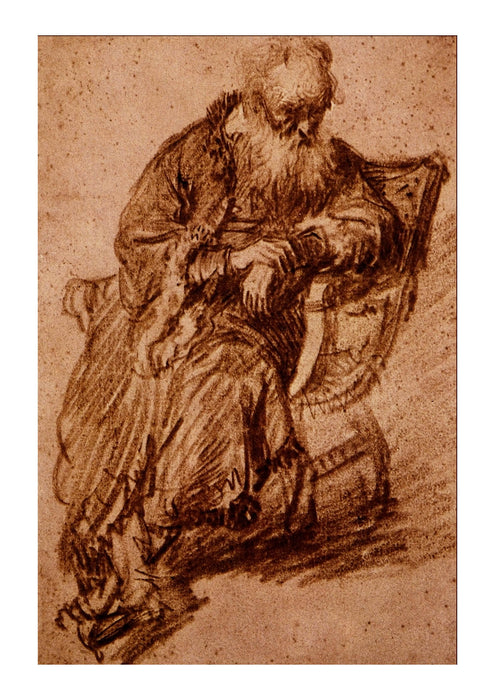 Rembrandt Harmenszoon van Rijn - Old Man Seated in an Armchair