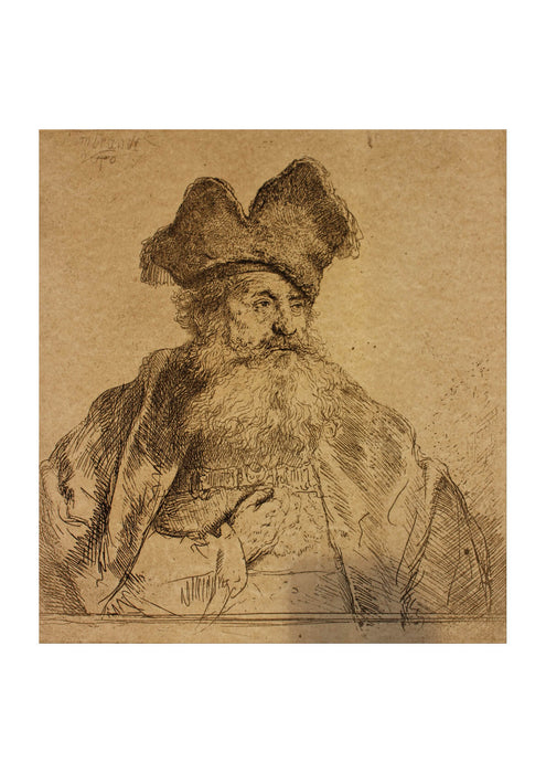 Rembrandt Harmenszoon van Rijn - Old Man with a Divided Fur Cap