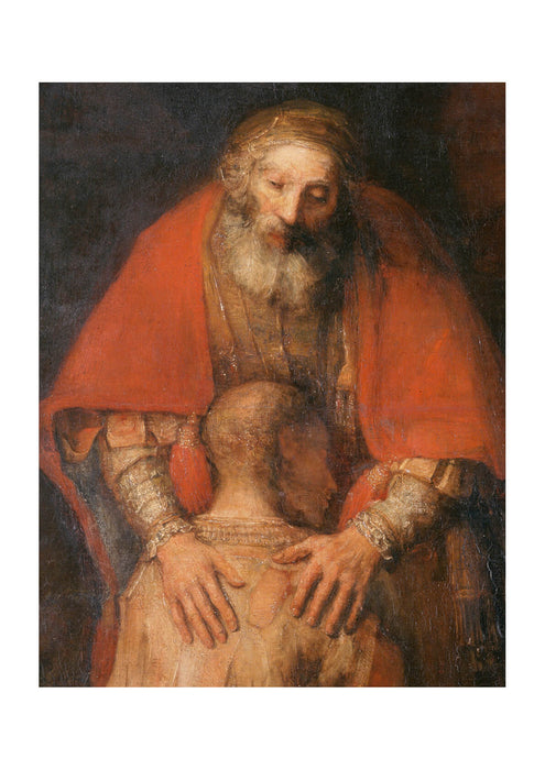 Rembrandt Harmenszoon van Rijn - Prodigal Son Detail Father Son