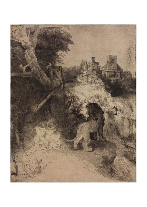 Rembrandt Harmenszoon van Rijn - Saint Jerome in an Italian Landscape