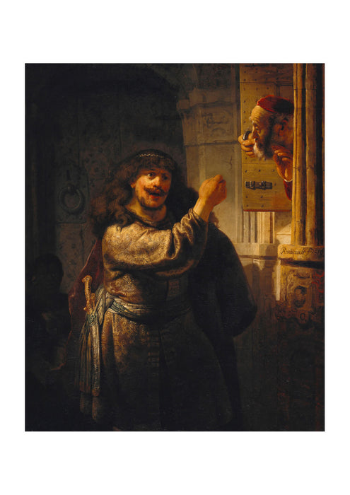 Rembrandt Harmenszoon van Rijn - Samson threatened his father in law