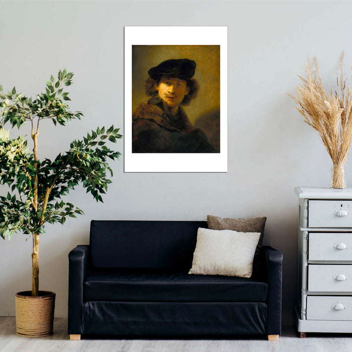 Rembrandt Harmenszoon van Rijn - Self Portrait with Velvet Beret