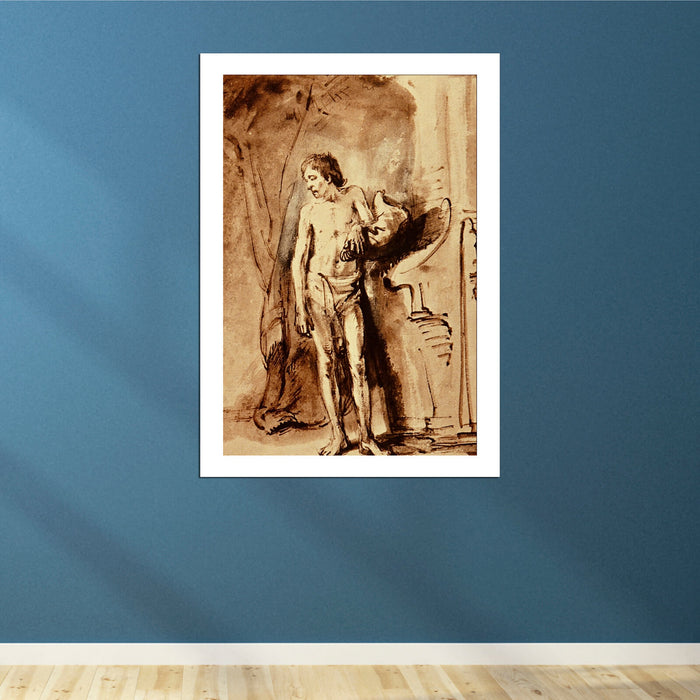 Rembrandt Harmenszoon van Rijn - Standing Male Nude