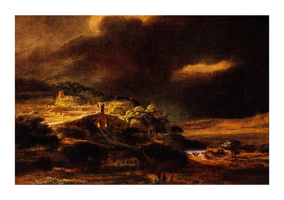 Rembrandt Harmenszoon van Rijn - Stormy Landscape