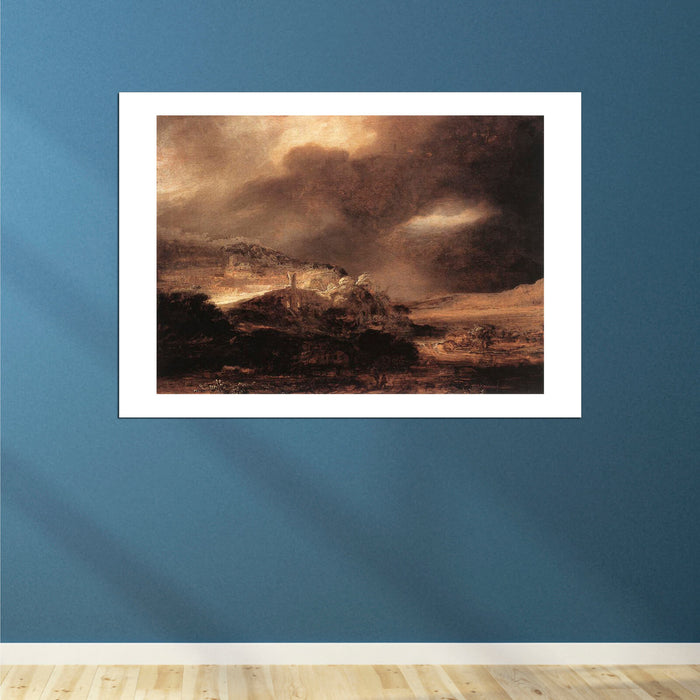 Rembrandt Harmenszoon van Rijn - Stormy Landscape fine art