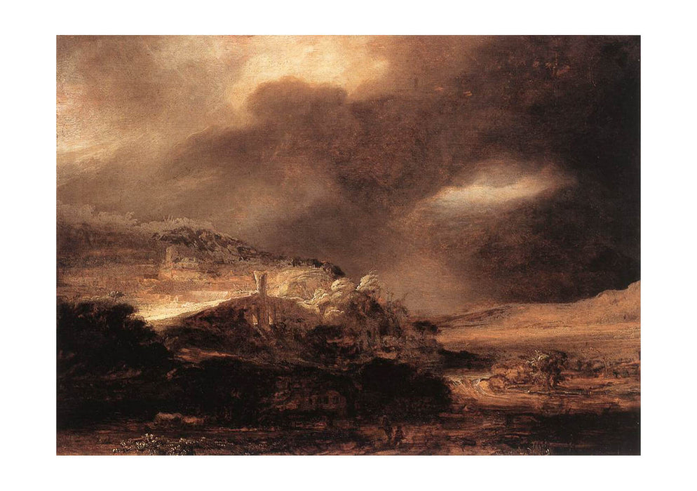 Rembrandt Harmenszoon van Rijn - Stormy Landscape fine art