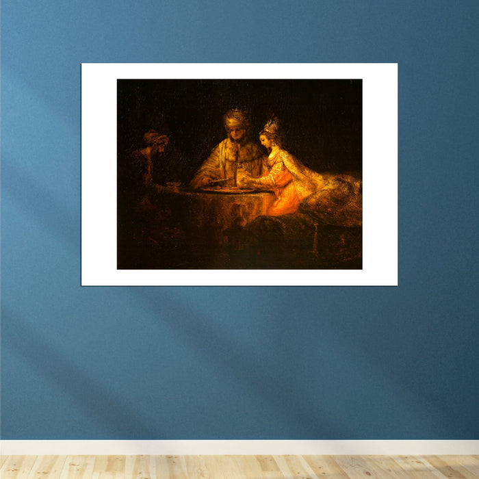 Rembrandt Harmenszoon van Rijn Ahasuerus and Haman at the Feast of Esther