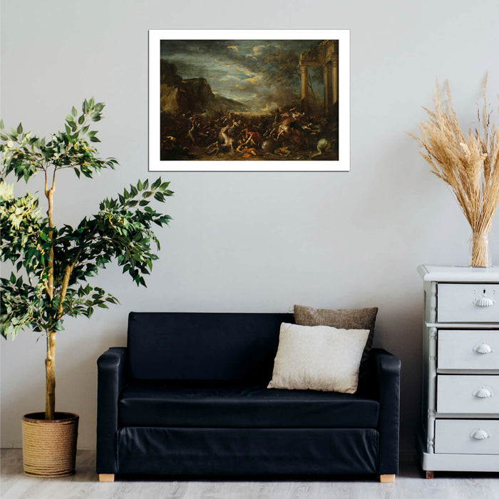 Salvator Rosa A Cavalry Battle