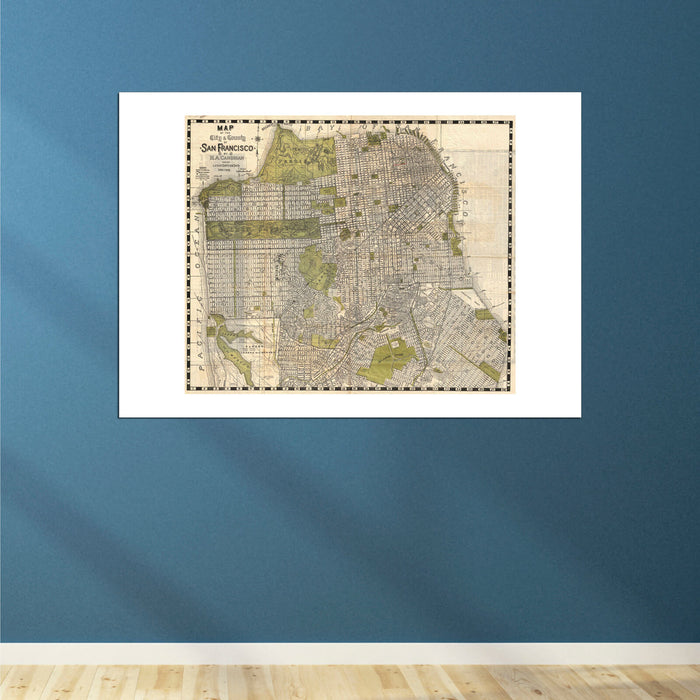 Sanfransisco City Map California Candrain 1932