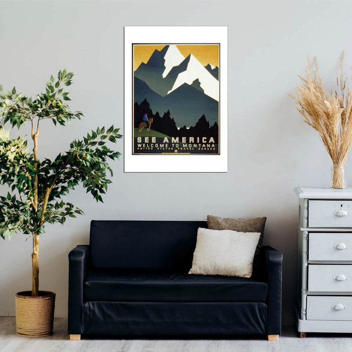 See America Welcome To Montana Travel Poster