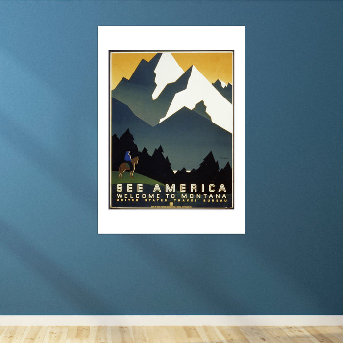 See America Welcome To Montana Travel Poster