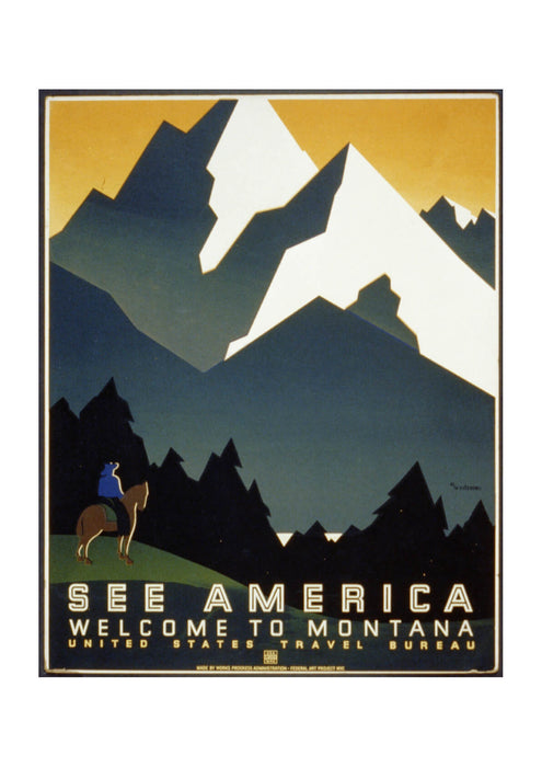 See America Welcome To Montana Travel Poster