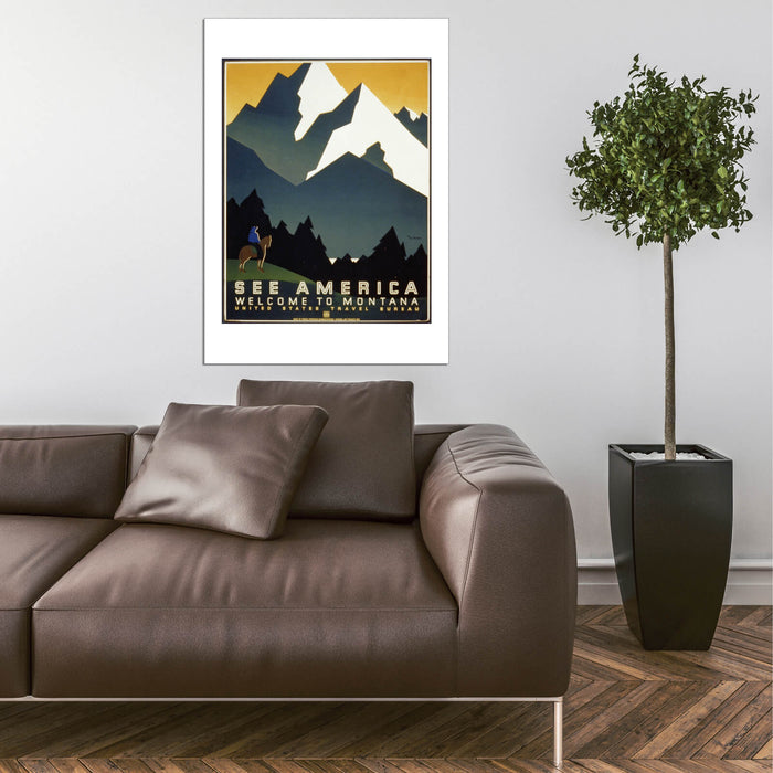 See America Welcome To Montana Travel Poster