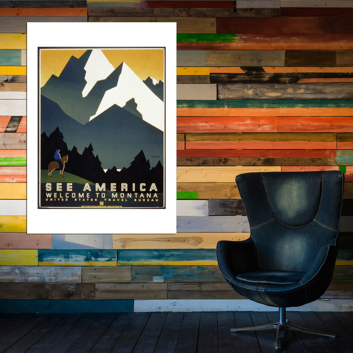 See America Welcome To Montana Travel Poster