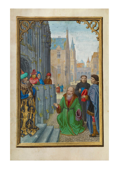 Simon Bening - Joseph of Arimathea Before Pilate