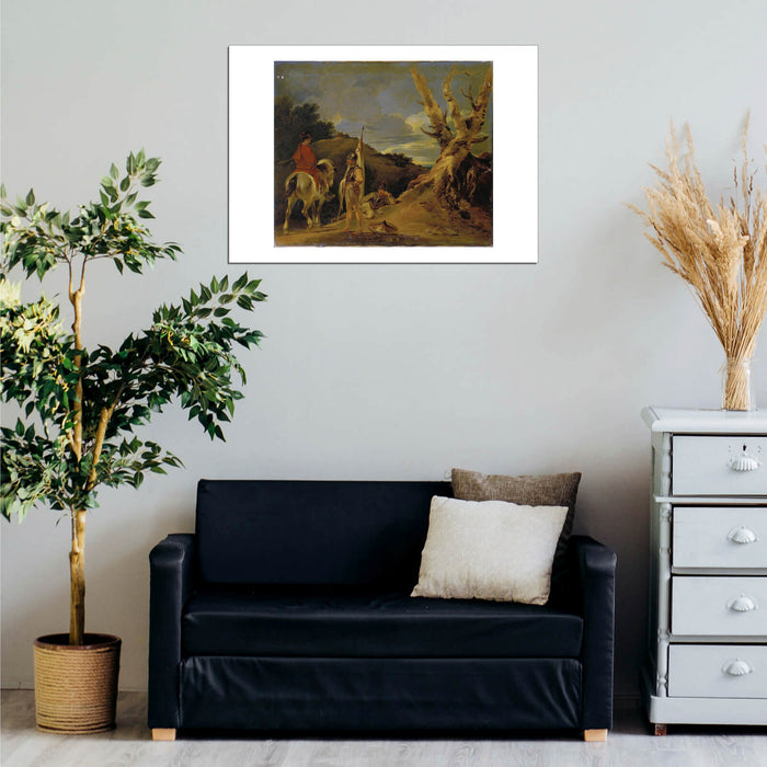 Sir Peter Bourgeois - Landscape With Soldiers