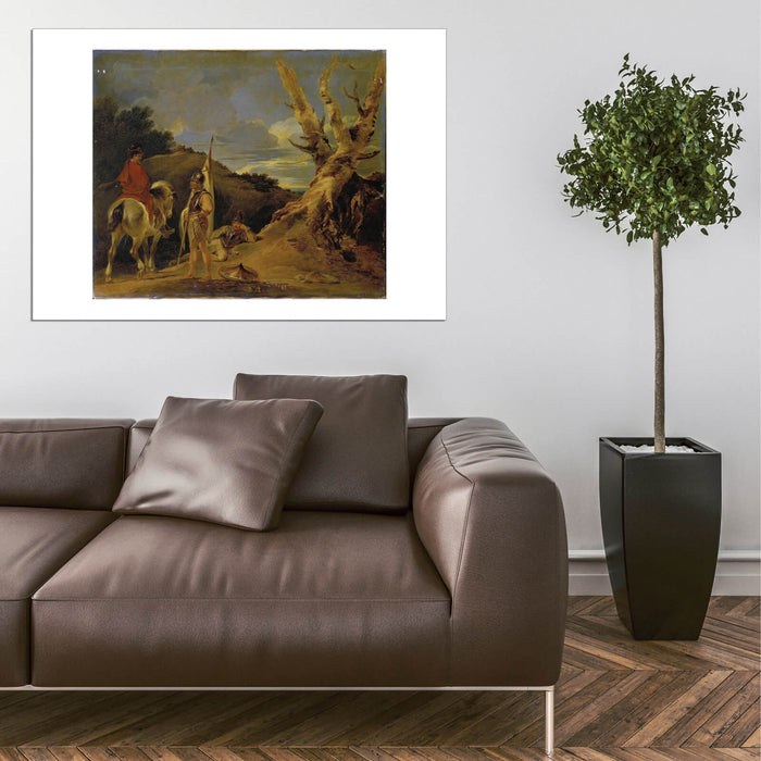 Sir Peter Bourgeois - Landscape With Soldiers