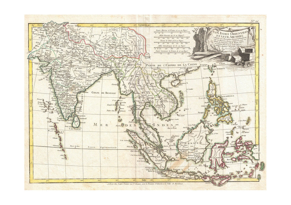 Southeast Asia The East Indies India Map Bonne 1770